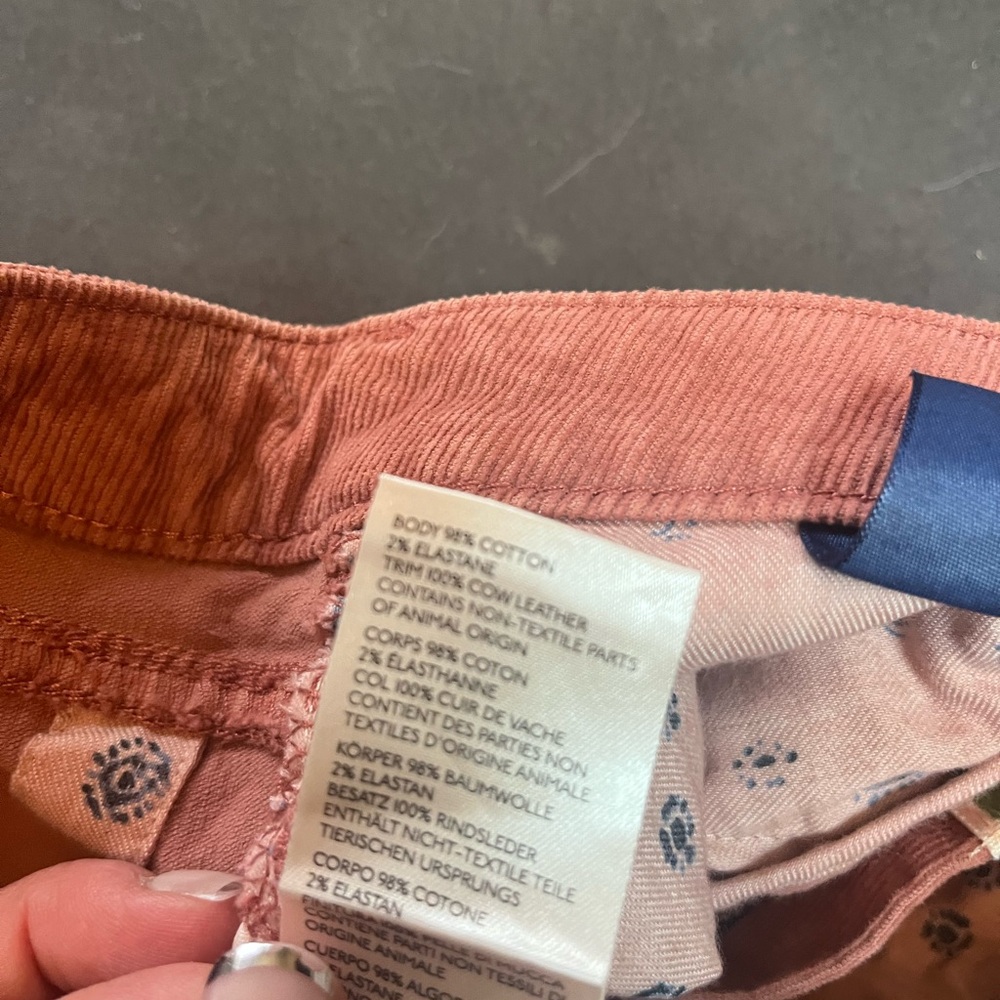 Pilcro wide leg Farmcore Town & Country Boho western mid rise corduroy chinos 25 - Picture 8 of 11